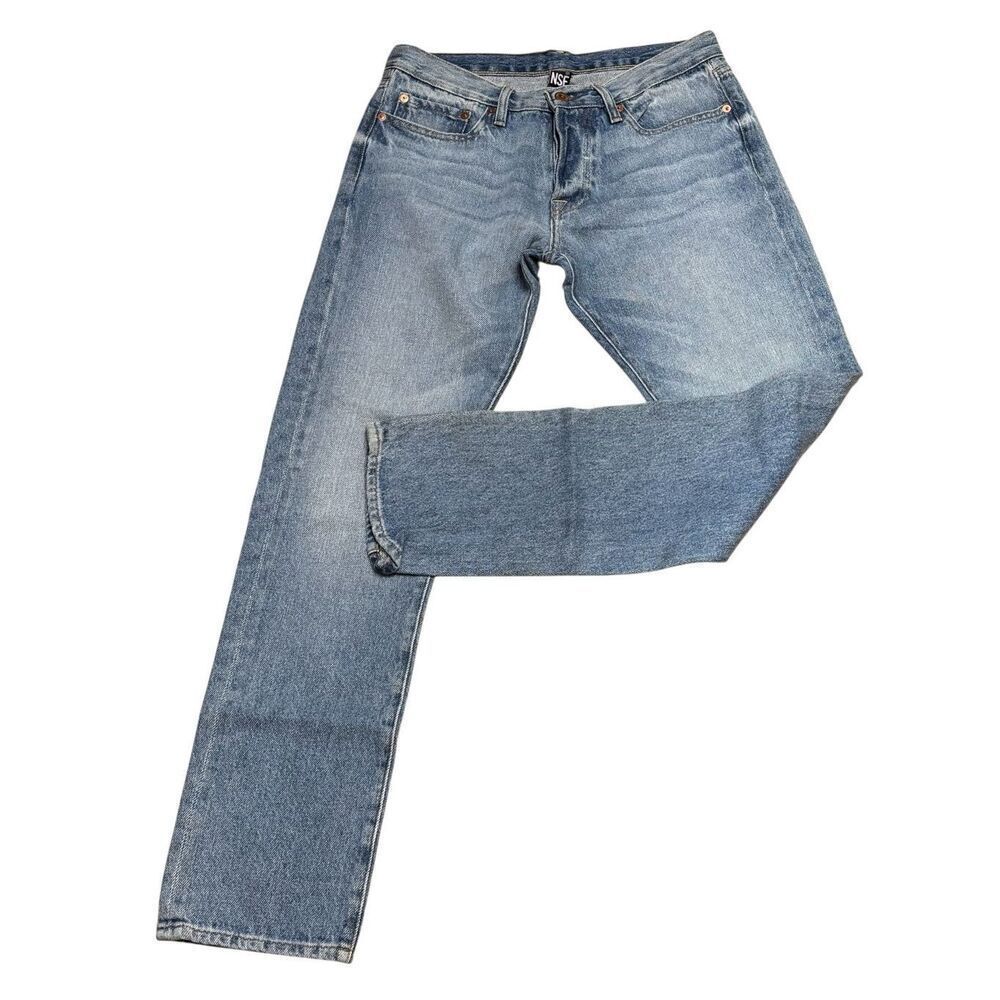 NSF Button Fly Mid Rise Jean in Indigo Blue NWT Size 32”